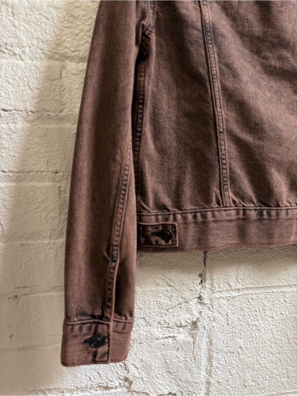 All Saints Hay Denim Jacket in Acid Brown - Picture 8 of 9